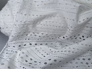 Effektjersey - offwhite og med fint hulmønster